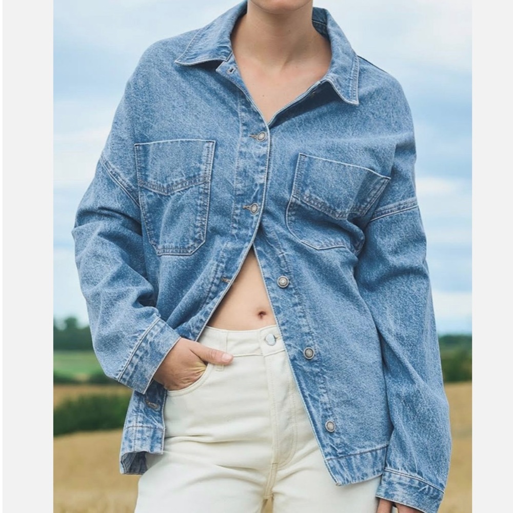 Free People Madison City Denim Shacket